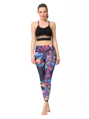 MUMUWU Women Printed Yoga Pants Sport Workout Running Leggings Power Flex Yoga Leggings