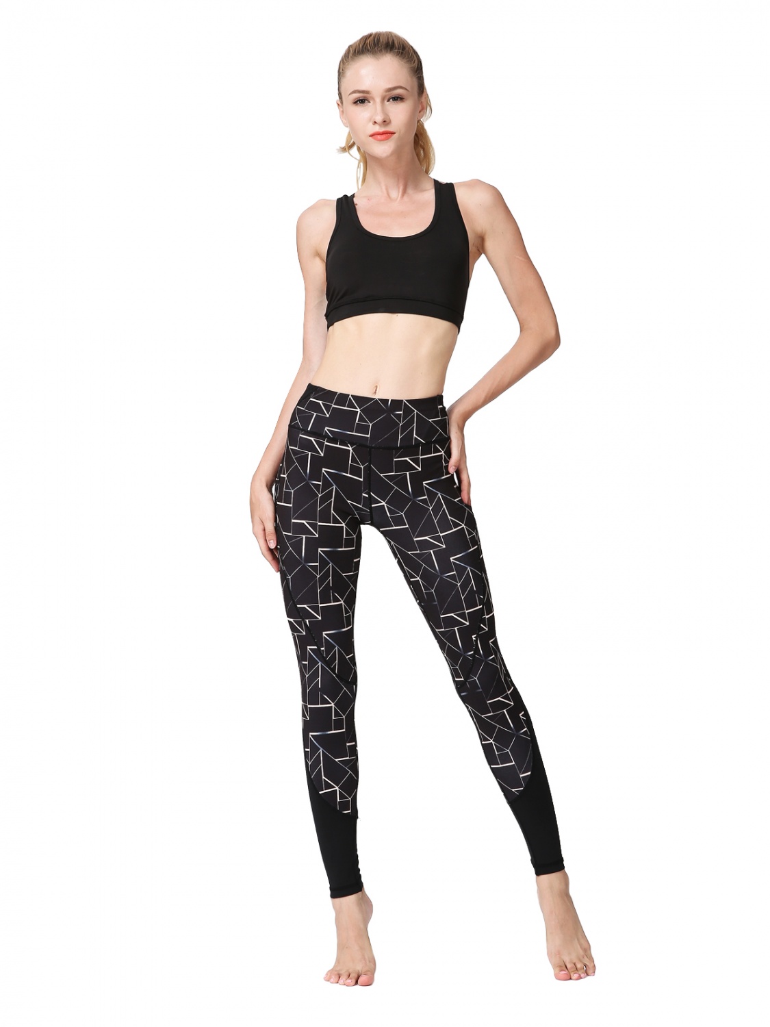 MUMUWU Women Printed Yoga Pants Sport Workout Running Leggings Power Flex Yoga Leggings